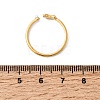 304 Stainless Steel & Natural Shell & Imitation Pearl Cuff Rings for Women RJEW-G372-01G-04-5
