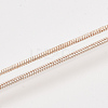 Brass Round Snake Chain Necklace Making MAK-T006-11A-RG-3