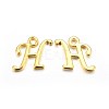 Golden Plated Alloy Letter Pendants LS-X-PALLOY-J718-01G-H-1