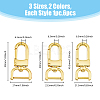 6Pcs 6 Styles Zinc Alloy Swivel Clasps FIND-HY0003-15-2