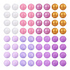 80Pcs 8 Styles Round Food Grade Silicone Beads SIL-TA0002-07-2