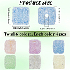 24Pcs 6 Colors Drusy Cube Resin Rhinestone Beads RESI-PA0001-43B-2