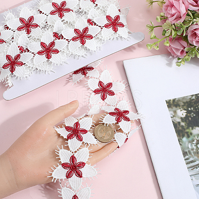 Flower Polyester Eyelash Lace Trim Ribbon OCOR-WH20003-03B-03-1