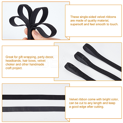 Velvet Ribbon SRIB-WH0012-01B-01-1