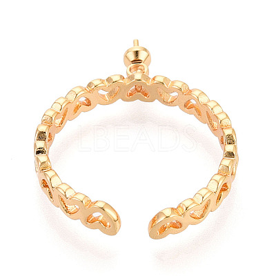 Heart Brass & Enamel Cup Peg Ring Settings LS-KK-N274-17G-1