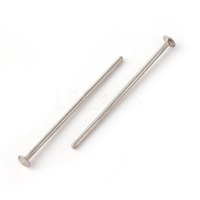 Tarnish Resistant 304 Stainless Steel Flat Head Pins STAS-G185-07P-0.5x14mm-1