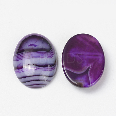 Natural Striped Agate/Banded Agate Cabochons G-R415-13x18-11-1