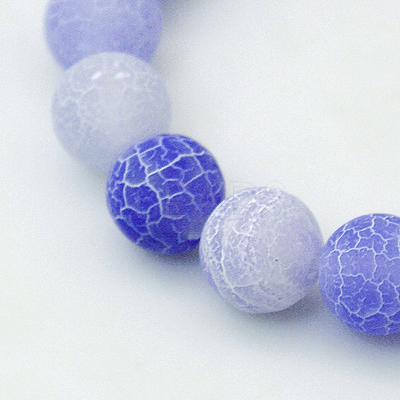 Natural Crackle Agate Beads Strands G-G055-8mm-7-1