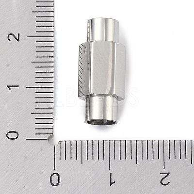 Tarnish Resistant 304 Stainless Steel Magnetic Clasps with Glue-in Ends STAS-K282-01B-P-1