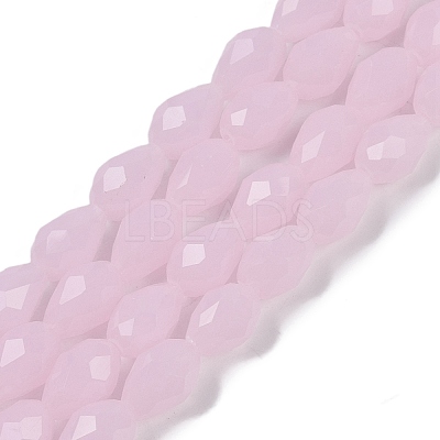 Electroplate Imitation Jade Glass Beads Strands LS-EGLA-N013-J8mm-D01-1