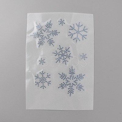 Snowflake Pattern Hotfix Rhinestones DIY-WH0430-205A-1