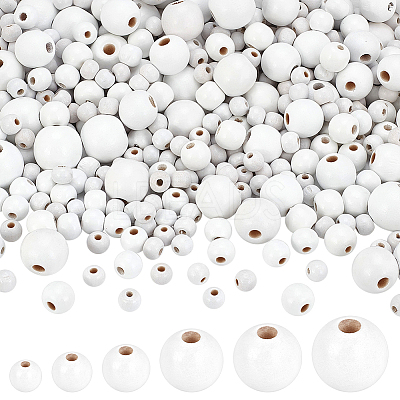 760Pcs 6 Styles Natural Wood Beads WOOD-PH0002-86-1