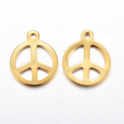 201 Stainless Steel Pendants STAS-O110-05G-1