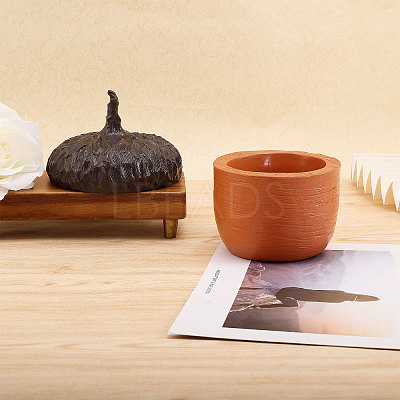 Resin Acorn Shape Storage Jar Sculpture DJEW-WH0001-37-1