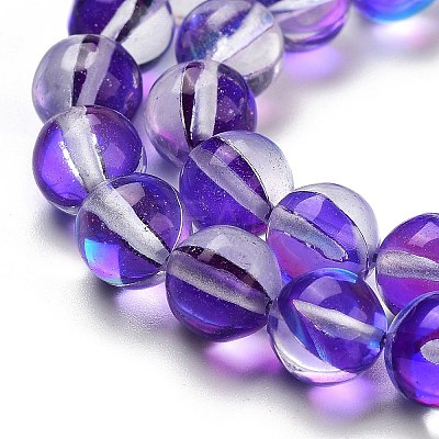 Transparent Glass Beads GLAA-B022-8mm-09-1