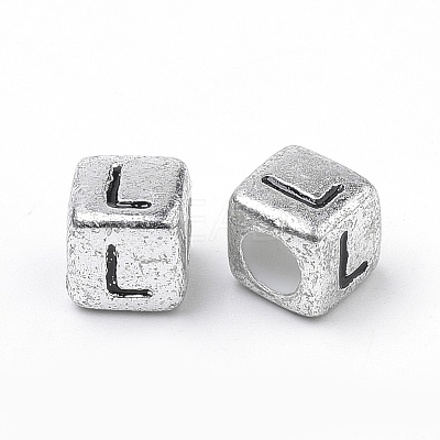 Plated Acrylic Beads PB43C9308-L-1