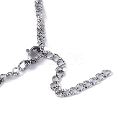 201 Stainless Steel Singapore Chain Necklaces NJEW-C042-11P-1