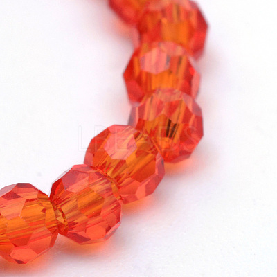Transparent Glass Bead Strands GLAA-R166-6mm-01B-1
