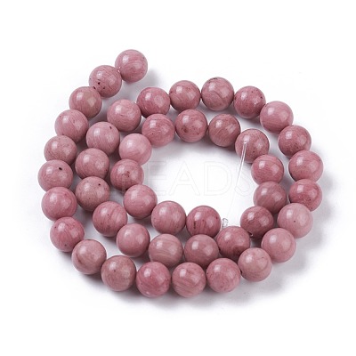 Natural Rhodonite Bead Strands X-G-L417-08-8mm-1