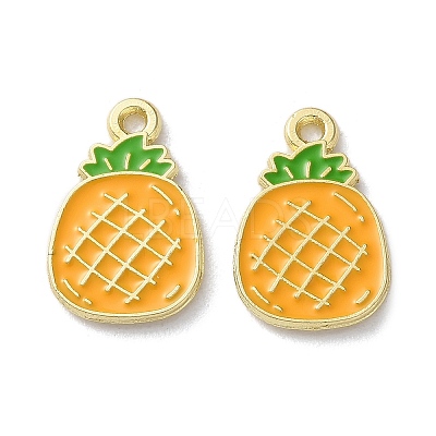 Fruit Alloy Enamel Charms PALLOY-S058-01LG-19-1