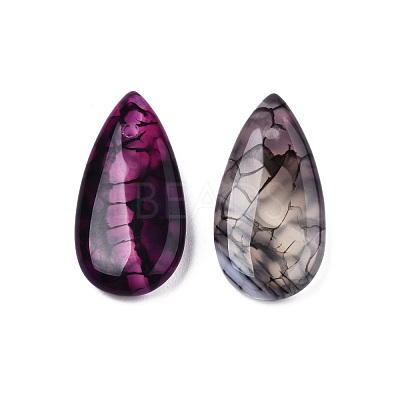 Natural Dragon Veins Agate Pendants G-N0325-16A-1