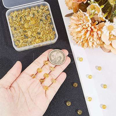 2 Strands Synthetic Citrine Beads Strands G-GO0001-26A-1