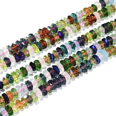 Faceted Glass Rondelle Beads Strands X-GF3x6mm-5-1