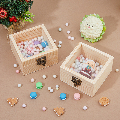 2Pcs Wooden Storage Boxes WOCR-DC0001-01B-1