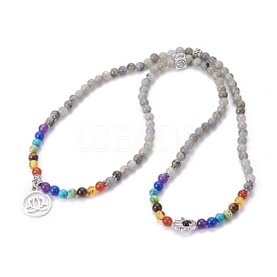 Natural Labradorite Wrap Bracelets BJEW-I273-B03-1
