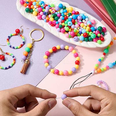 1000Pcs Opaque Acrylic Beads OACR-SZ0001-59-1
