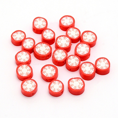Handmade Polymer Clay Christmas Theme Beads CLAY-CJC0005-03A-1