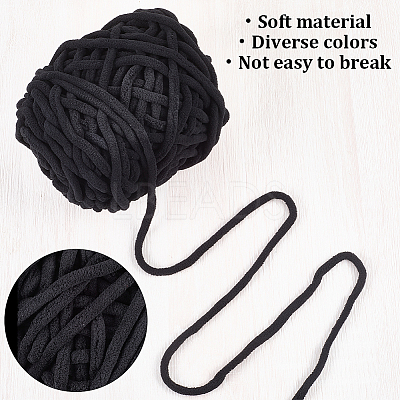 2 Skeins 2 Colors Super Bulky Chenille Polyester Yarn OCOR-CY0002-63A-1