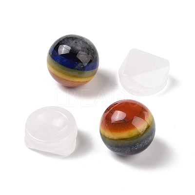 Chakra Round Natural Gemstone Display Decorations DJEW-G032-02M-1
