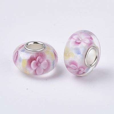 Handmade Lampwork European Beads X-LAMP-S193-004F-1