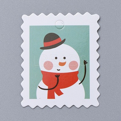 Snowman Pattern Christmas Kraft Paper Tags CDIS-E010-02D-1
