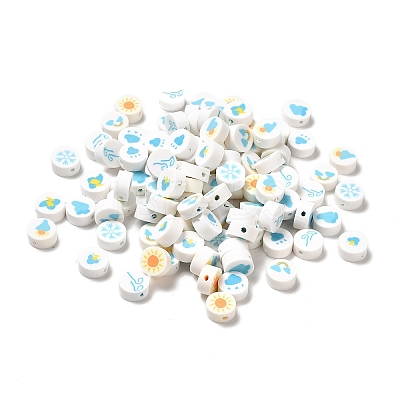Handmade Polymer Clay Beads CLAY-B003-14-1