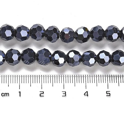 Electroplate Opaque Glass Beads Strands LS-EGLA-A035-P8mm-A18-1
