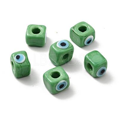 Handmade Evil Eye Lampwork European Beads LAMP-G143-06B-1