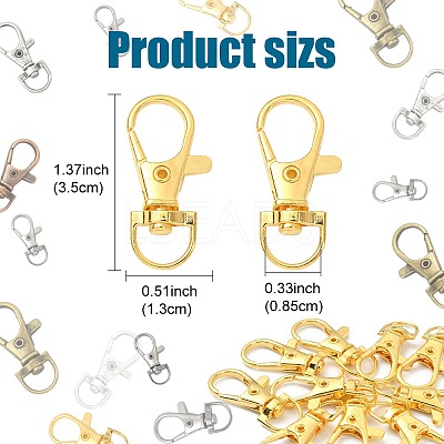Alloy Swivel Lobster Claw Clasps TIBE-YW0001-54G-1