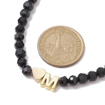 Brass with Glass Beaded Necklaces NJEW-JN04703-1