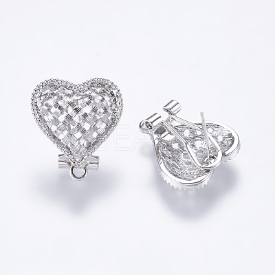 Alloy Stud Earring Findings PALLOY-F201-19-1