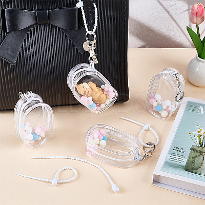 Rectangle Transparent PVC Plastic Storage Zipper Bags ABAG-WH0032-114A-1