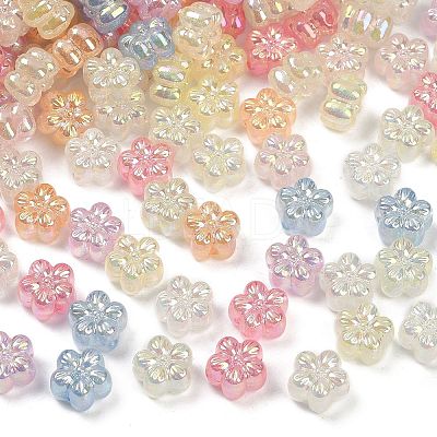 UV Plating Transparent Acrylic Beads MACR-L007-19-1