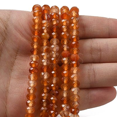 Natural Banded Agate Beads Strands G-D344-A34-03-1