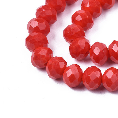 Opaque Solid Color Imitation Jade Glass Beads Strands X-EGLA-A044-P4mm-D22-1