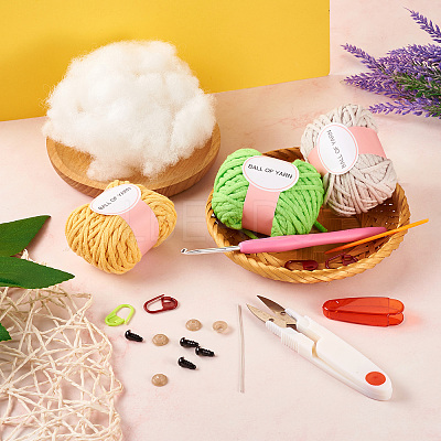 DIY Elephant and Sea Turtle Doll Crochet Kit DIY-TAC0001-84-1