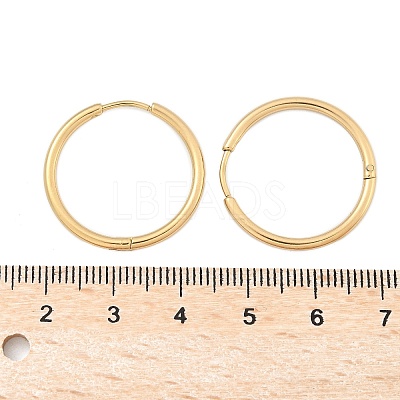 Ion Plating(IP) 304 Stainless Steel Huggie Hoop Earrings EJEW-F111A-25mm-G-1