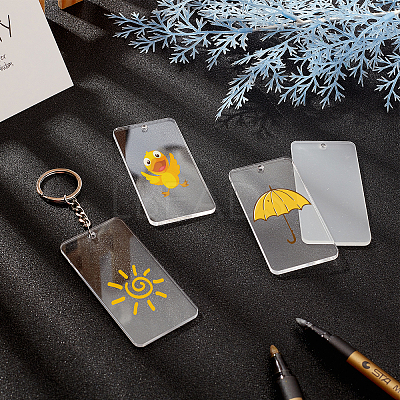 DIY Transparent Acrylic Keychain Clasps Making Kits DIY-BC0001-69-1