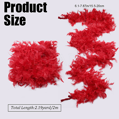 Turkey Feather Fluff Boa for Dancing DIY-WH0568-10C-1