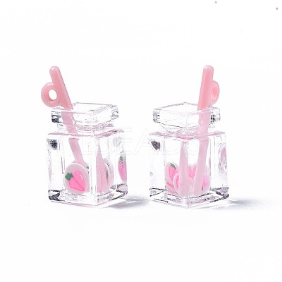 Imitation Drink Resin Pendants CRES-S359-32L-1